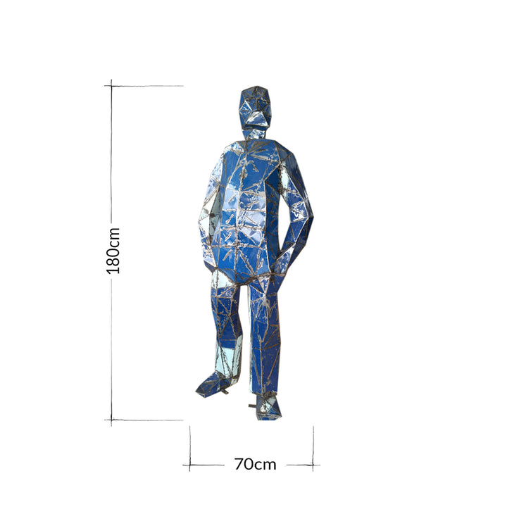 1.8m Abstract Man, Large Recycled Metal Sculpture