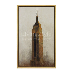 A Wall-art home artwork of the Empire State Building in the USA as a graphic print on canvas