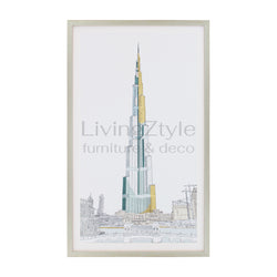 Burj Khalifa Print with Nickel Frame, by Magesa Biseko