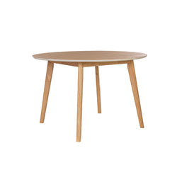 Congo 4 Seat Round Dining Table, Rubberwood