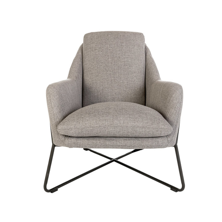 Egret Accent Armchair, Grey & Black Frame