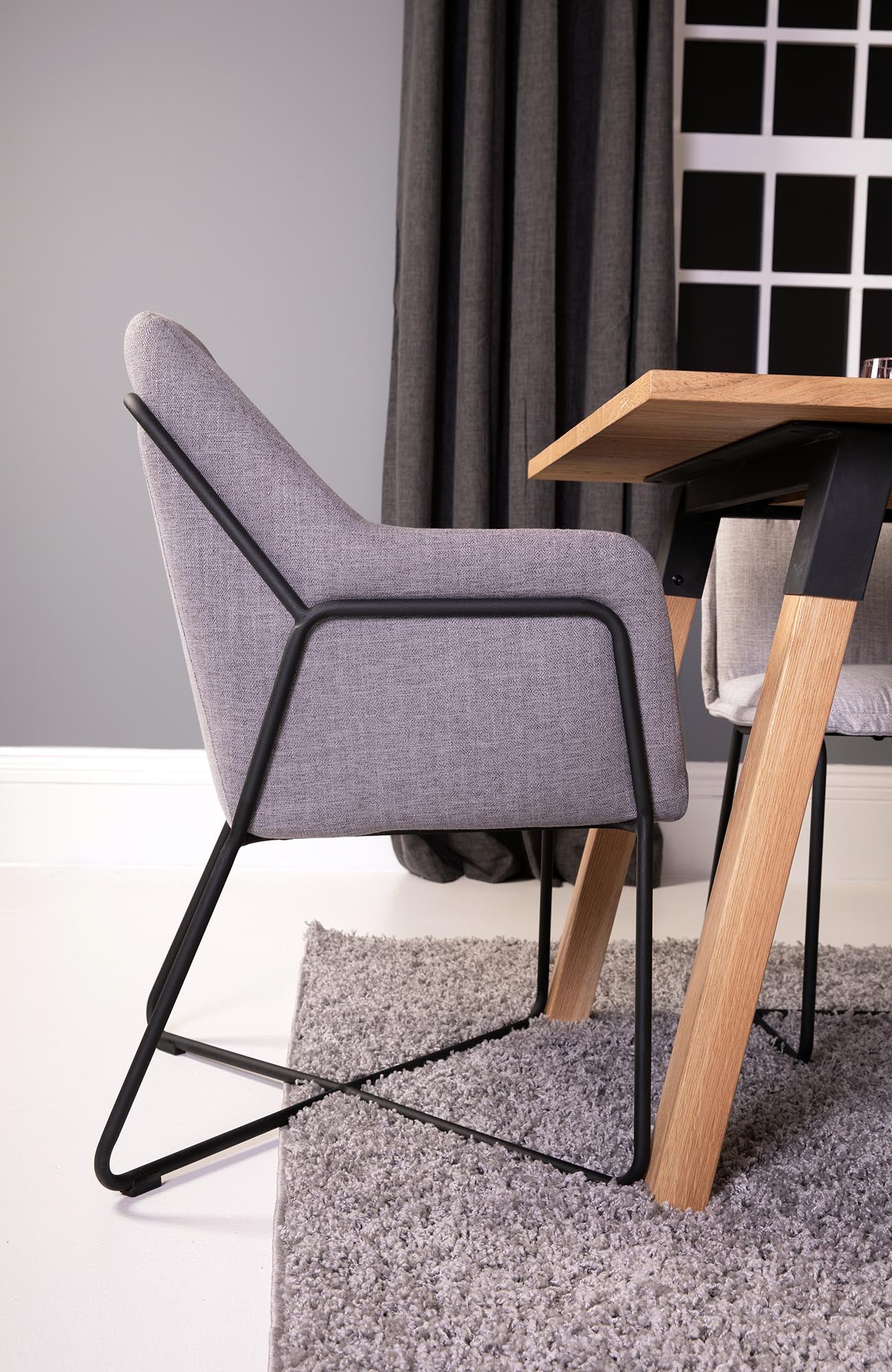 Egret Dining Armchair, Grey | Dining Room Seating | LivingZtyle.com