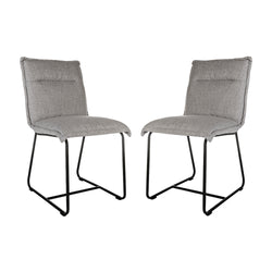 Set of 2 Heron Dining Side Chairs, Grey