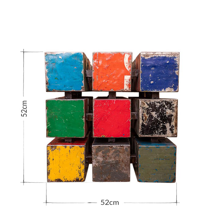 52cm Rubik Cube in Recycled Metal