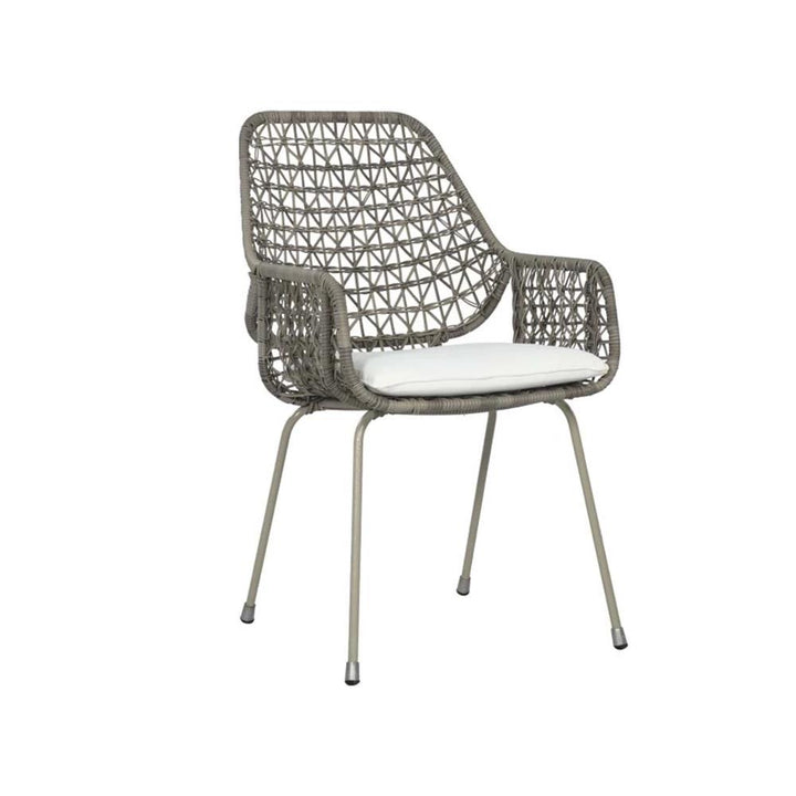 Lily Outdoor Wicker Dining Chair, Grey